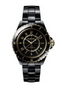 CHANEL Ceramic and Yellow Gold J12 Watch 38mm