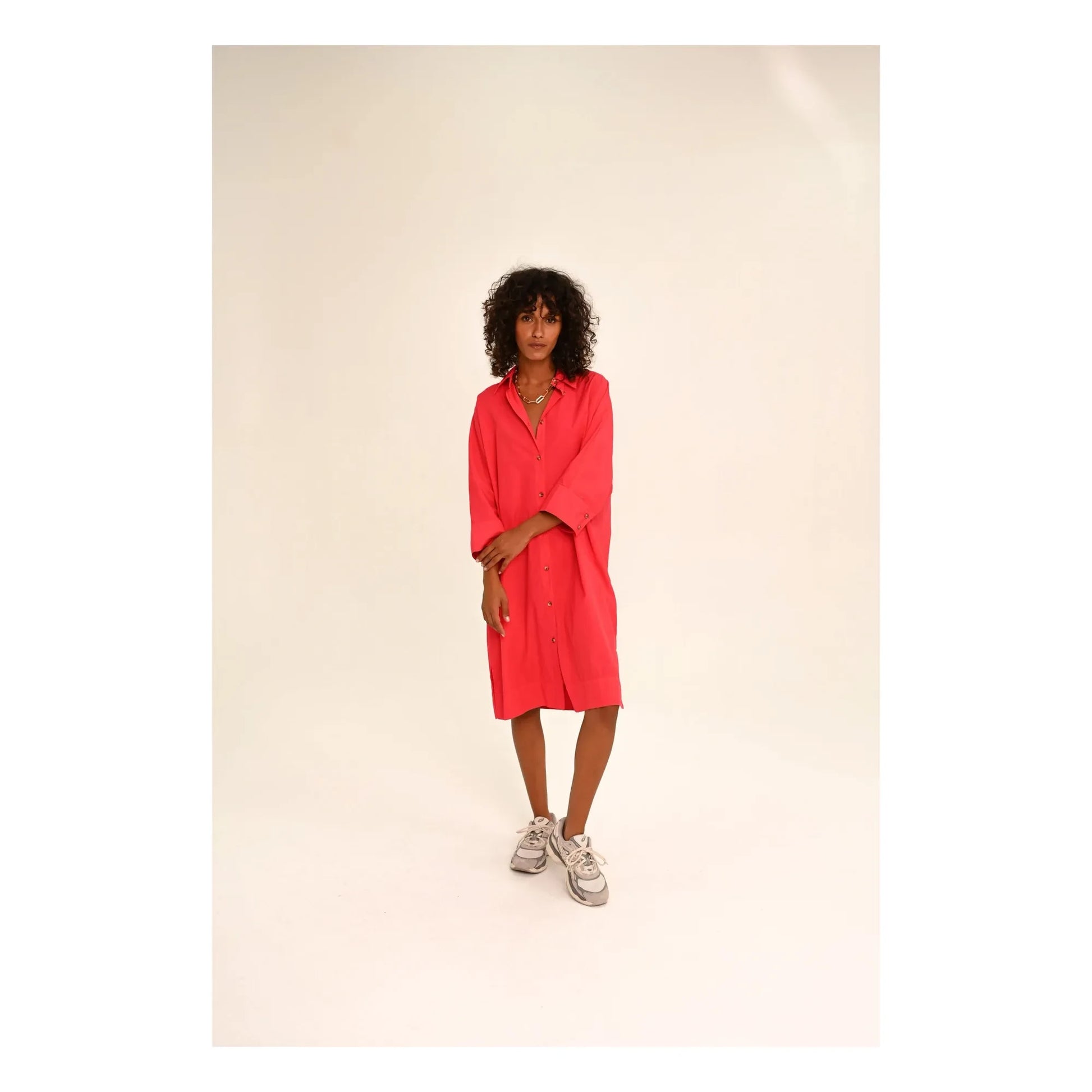 Sacrécoeur - Giulietta Popeline dress | Red