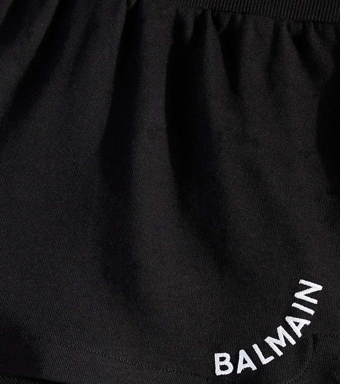 Balmain Kids - Logo cotton-blend jersey skirt