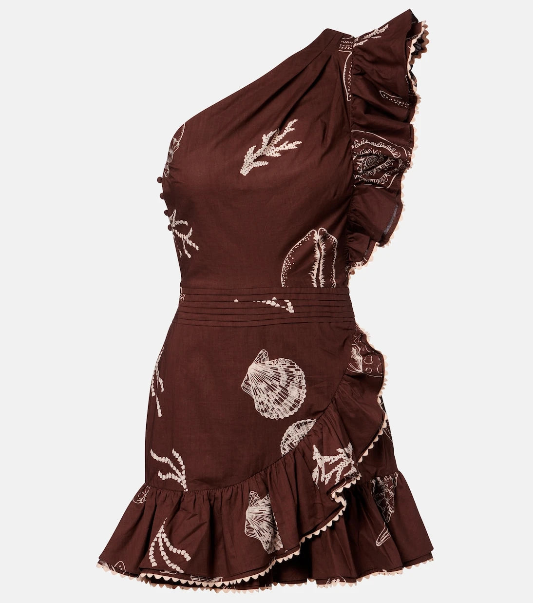 Poupette St Barth - Corinne one-shoulder cotton minidress