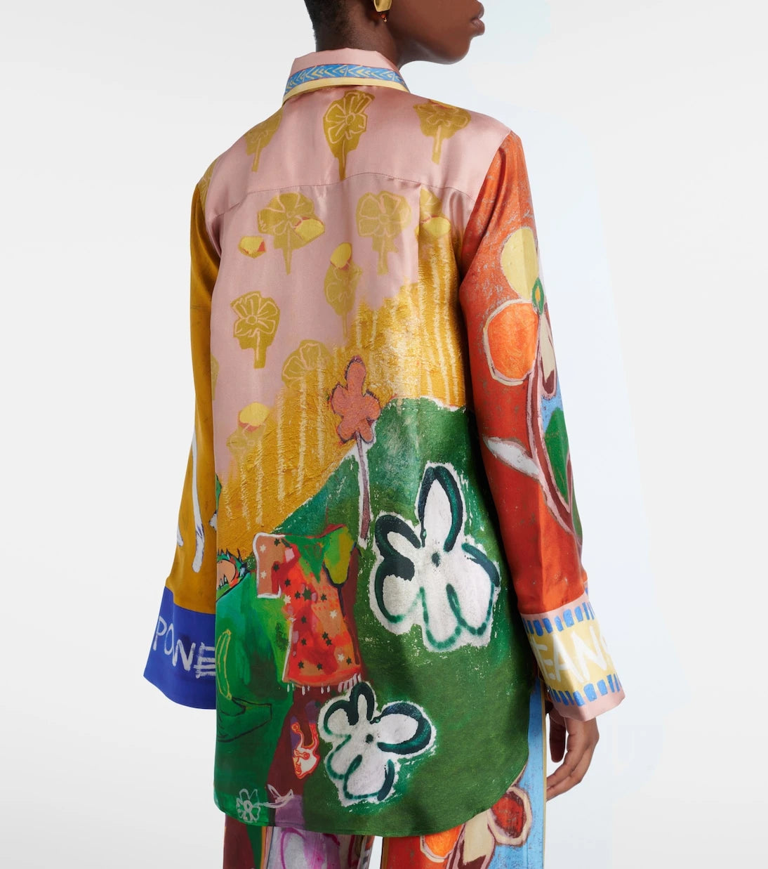 Alémais - x MLAK printed silk twill shirt