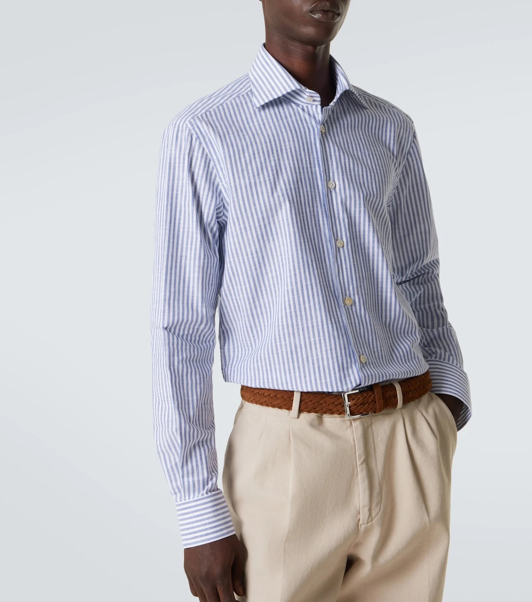Kiton - Striped cotton shirt