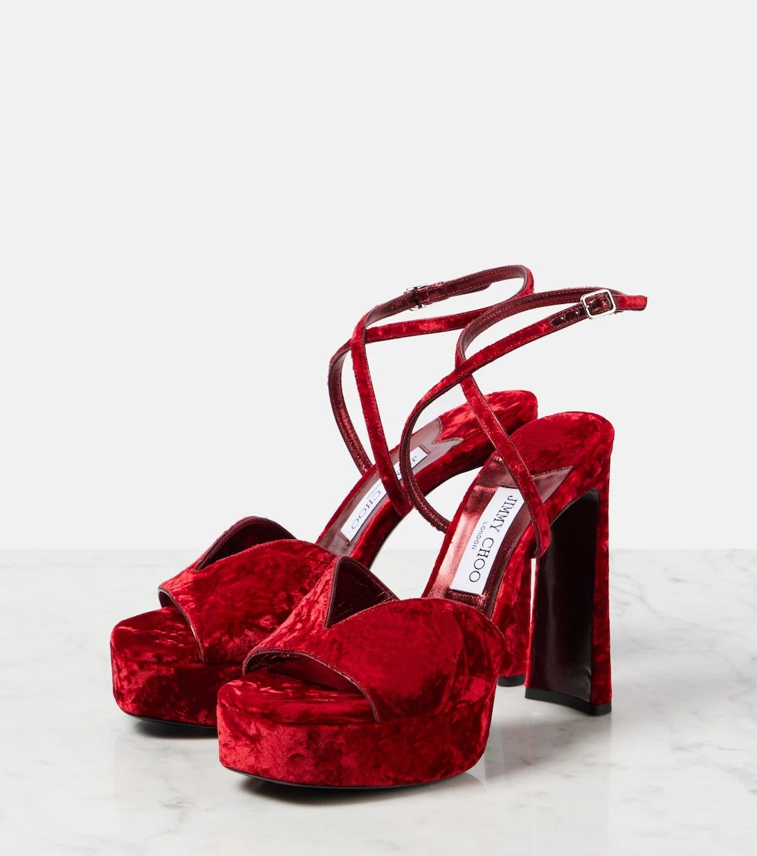 Jimmy Choo - Karli 125 velvet platform sandals