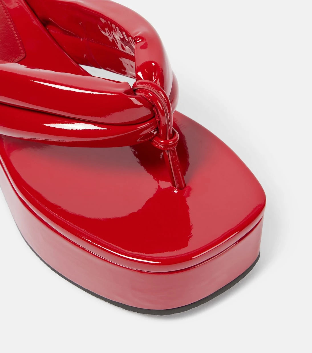 Dries Van Noten - 60 patent leather thong sandals