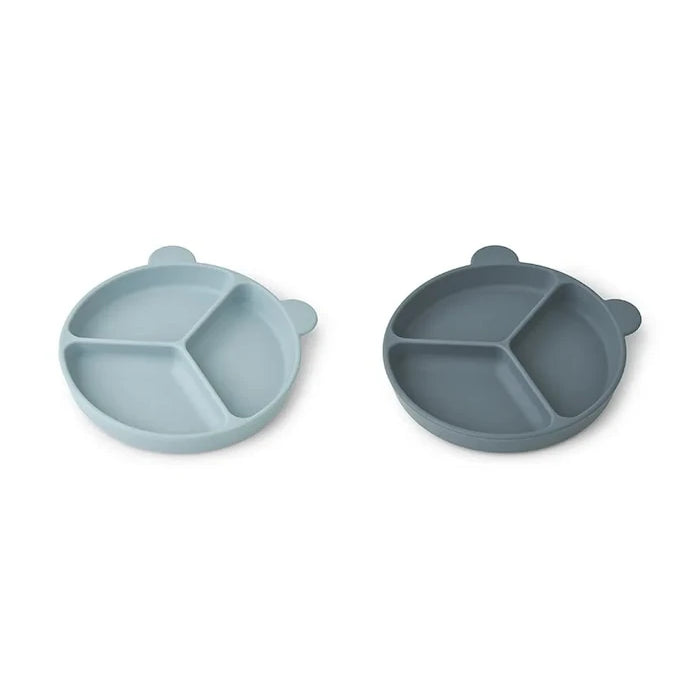 Комплект чинии Liewood Stacy Divider Suction Plate 2-Pack (2 броя)