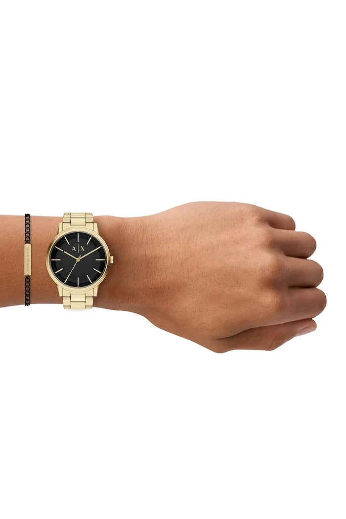Armani Exchange Erkek Saat ve Bileklik Seti Cayde