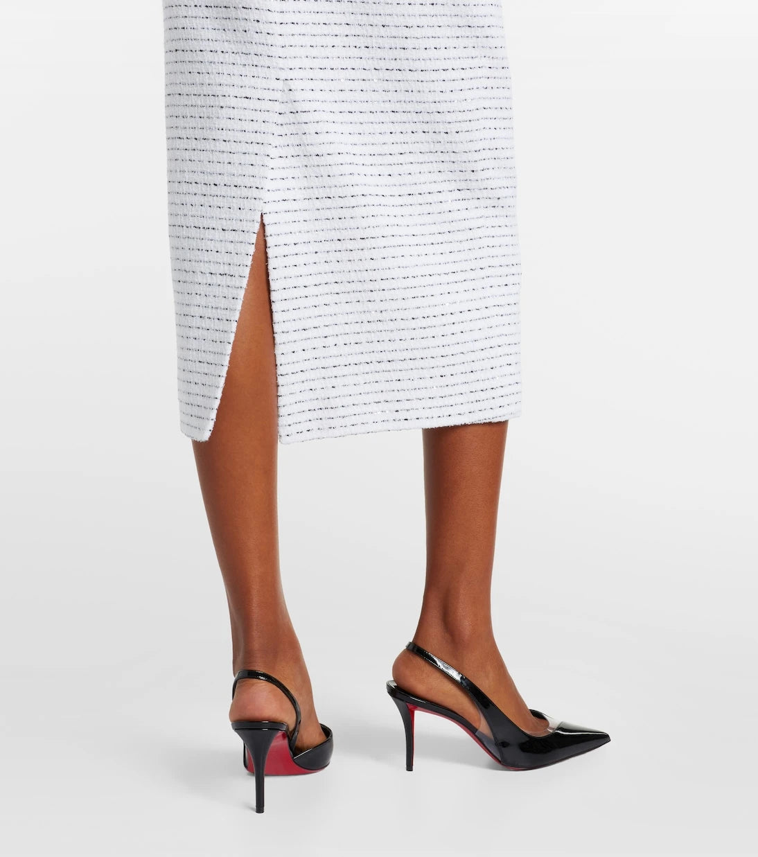 Alessandra Rich - Sequined tweed midi skirt