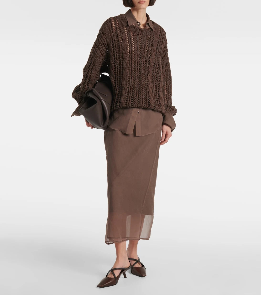 Brunello Cucinelli - Monili leather mules