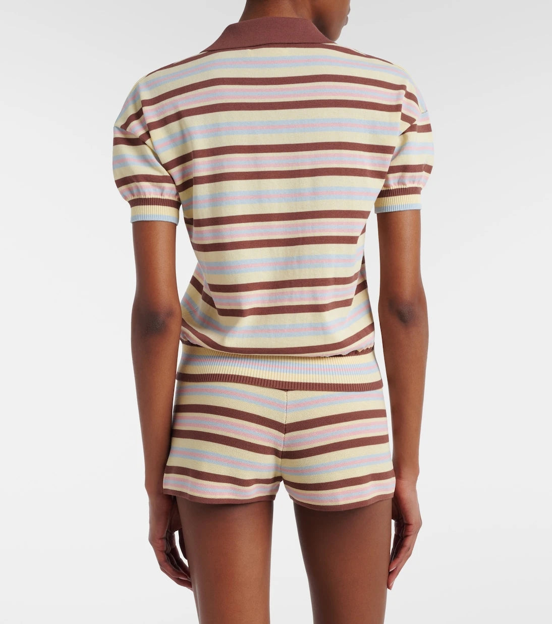 Faithfull - Sable striped cotton-blend polo shirt
