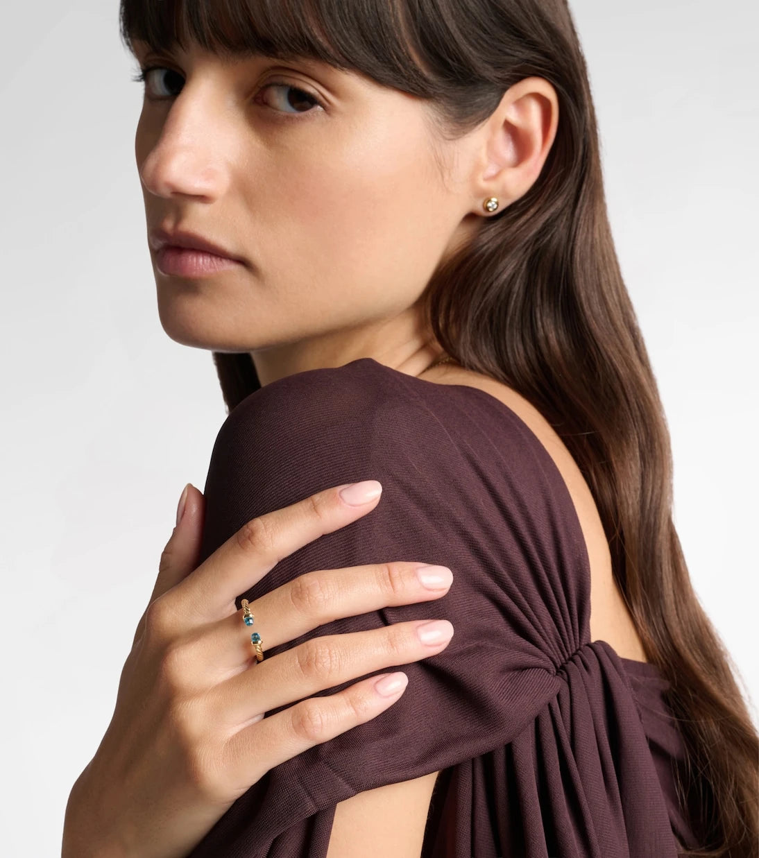 David Yurman - Cablespira® Micro 18kt gold ring with topaz