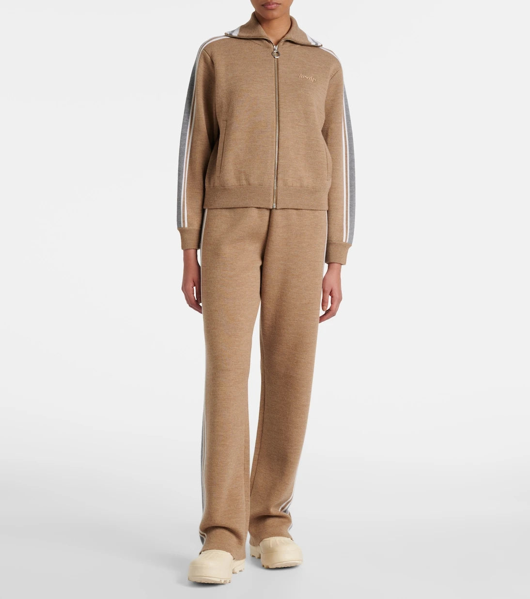 Fusalp - Benada striped wool-blend straight pants