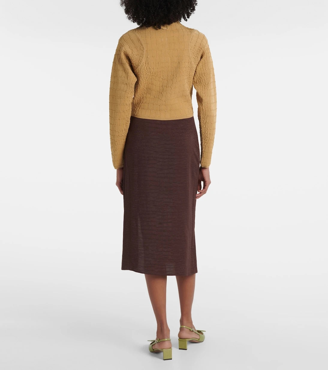 Jacquemus - Scala croc-effect cardigan