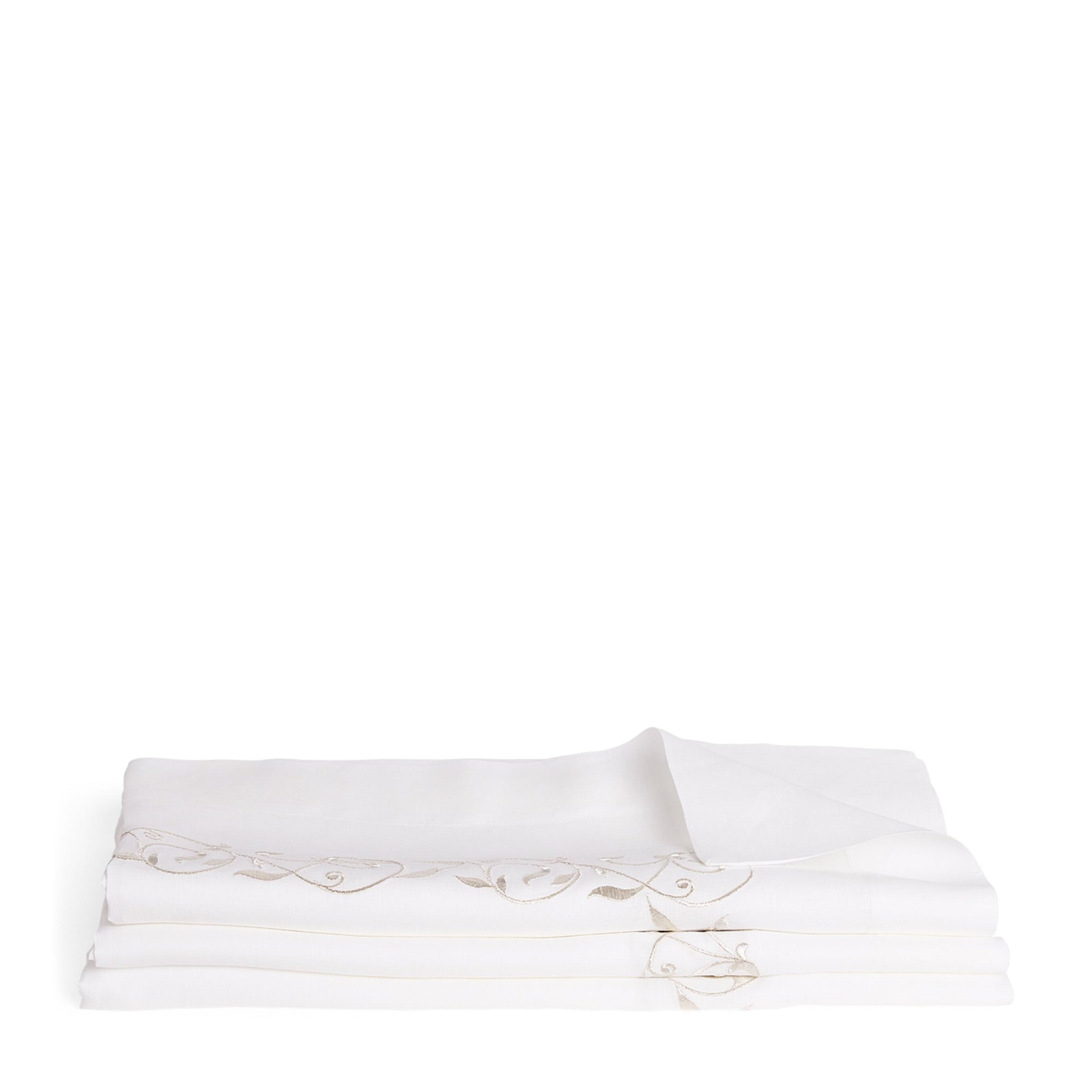 Dea Linen Embroidered Scroll Tablecloth (170cm x 270cm)