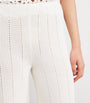Crochet Wide-Leg Trousers WHITE