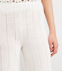 Crochet Wide-Leg Trousers WHITE