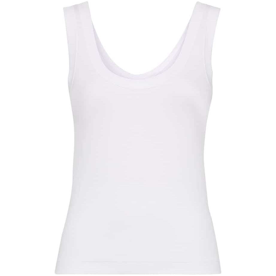 Brunello Cucinelli White Stretch-Cotton Ribbed Tank Top
