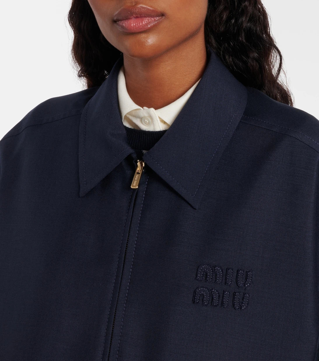 Miu Miu - Mohair ve yün bluzon ceket