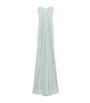 McQueen Green Silk Draped Maxi Dress