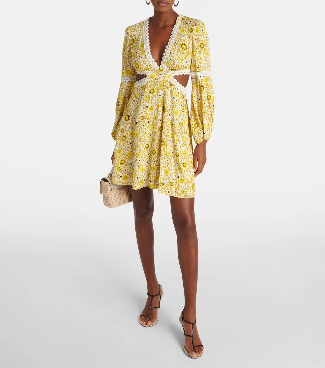 Diane von Furstenberg - Kimmie printed cutout twill minidress