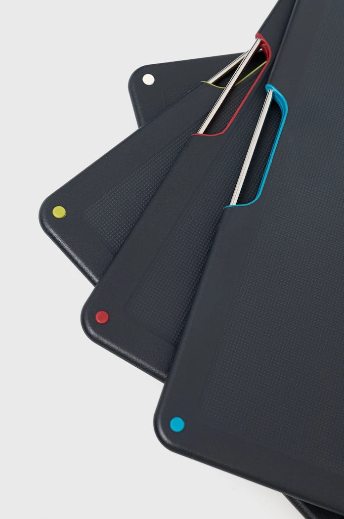 Organizatörlü kesme tahtası seti Carbon Folio Steel (5 parça)