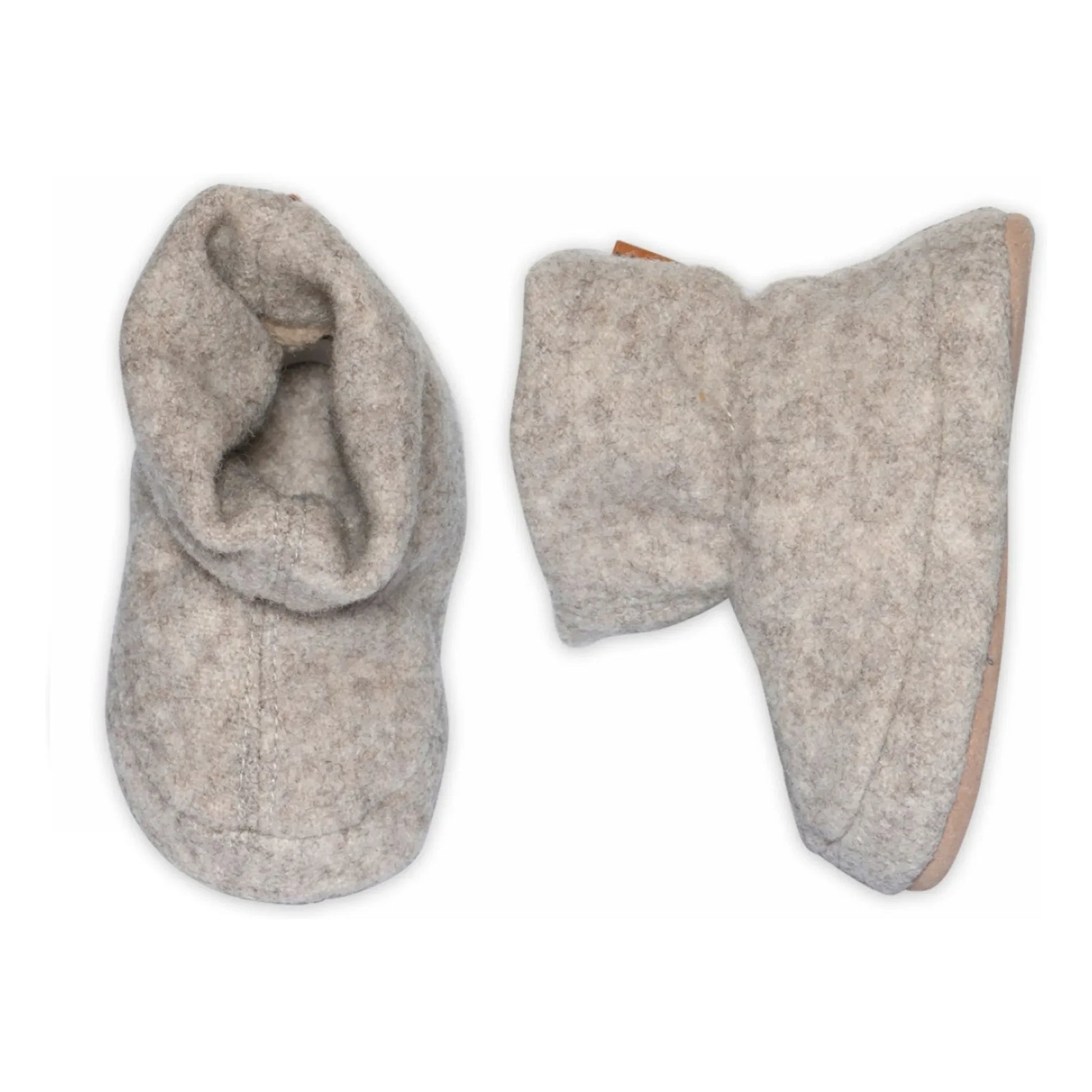 Melton - Wolly Wool Slippers | Heather beige