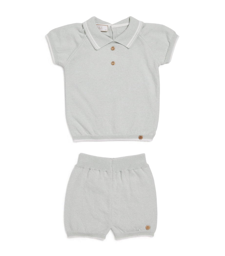 Paz Rodriguez Cotton Polo Shirt and Shorts Set (1-24 Months)
