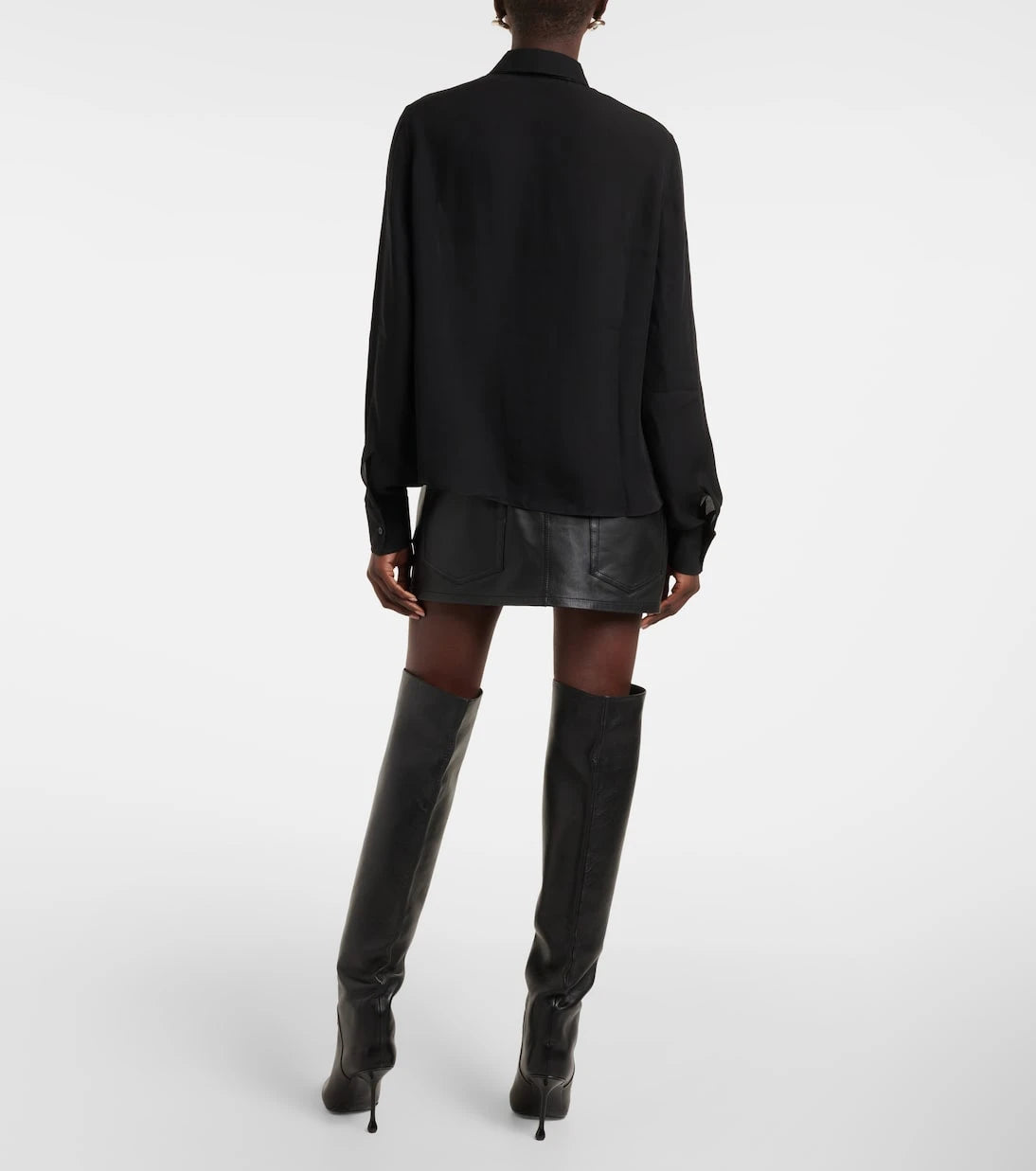 Wardrobe.NYC - Tie-neck silk blouse