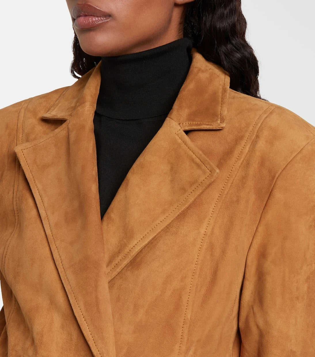 Rotate - Double-breasted suede coat