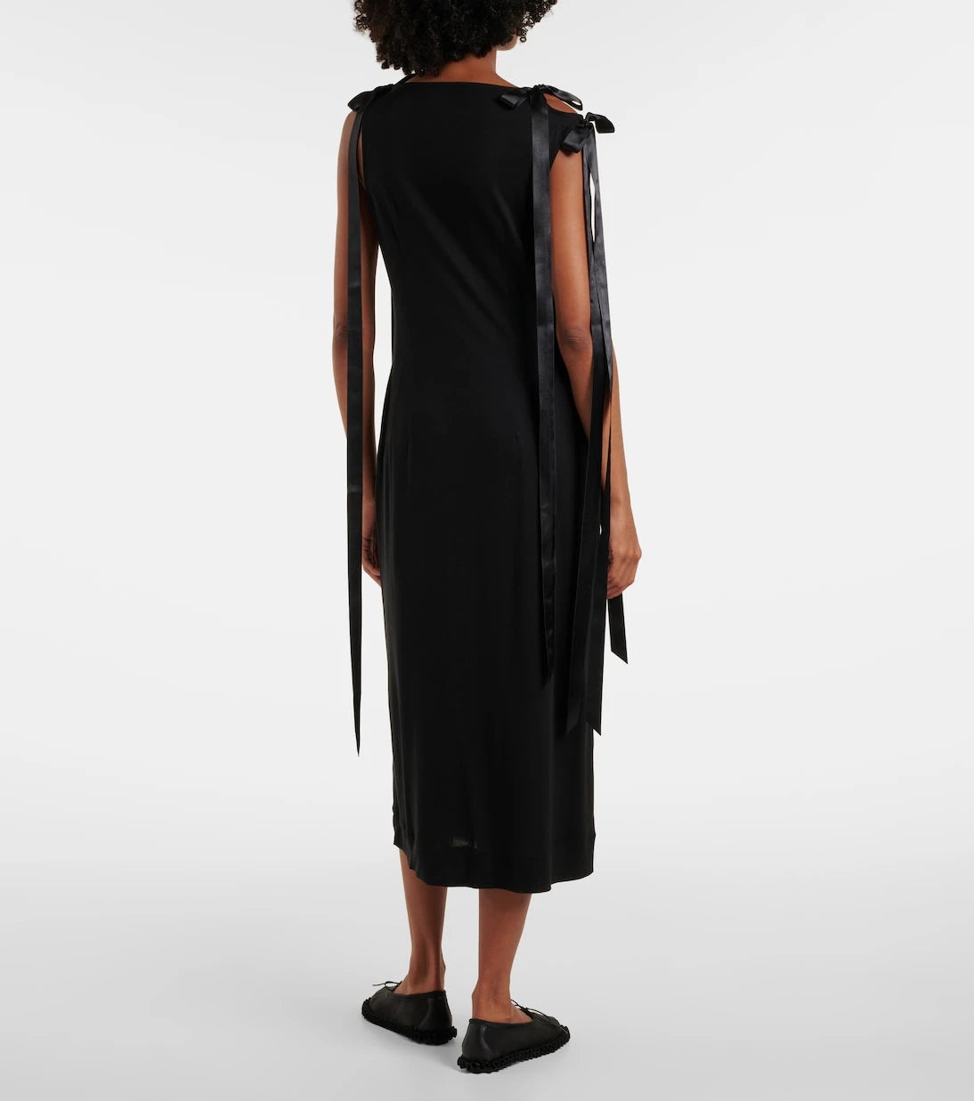 Simone Rocha - Bow-detail jersey midi dress