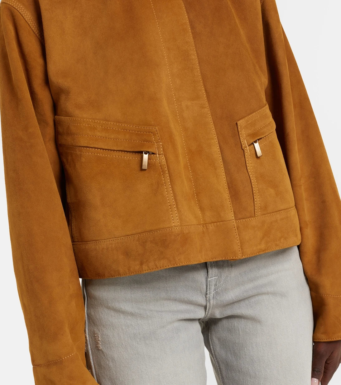 7 For All Mankind - Cropped suede jacket