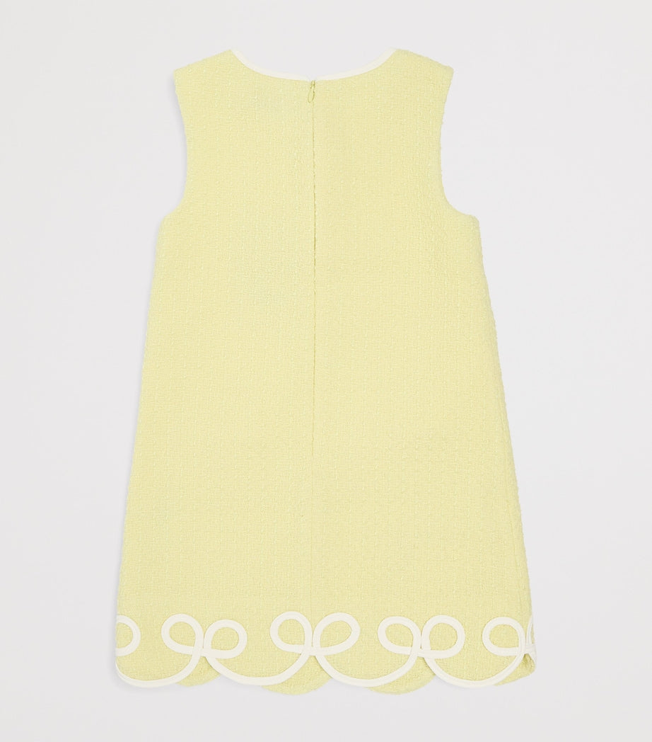 Self-Portrait Kids Yellow Bouclé Mini Dress (3-12 Years)
