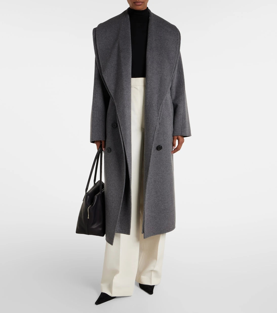 Róhe - Scarf-detail wool and cashmere coat