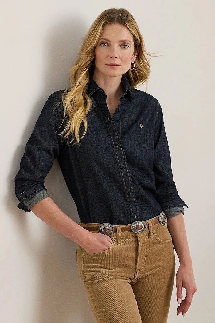 Lauren Ralph Lauren риза дамска от деним