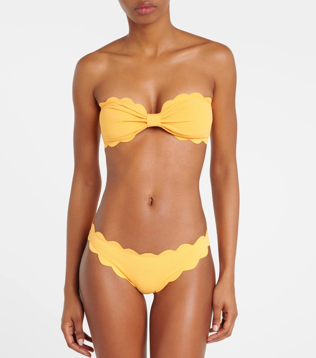 Marysia - Antibes scalloped bandeau bikini top