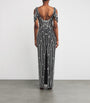 Pamella Roland Black Crystal-Embellished Gown