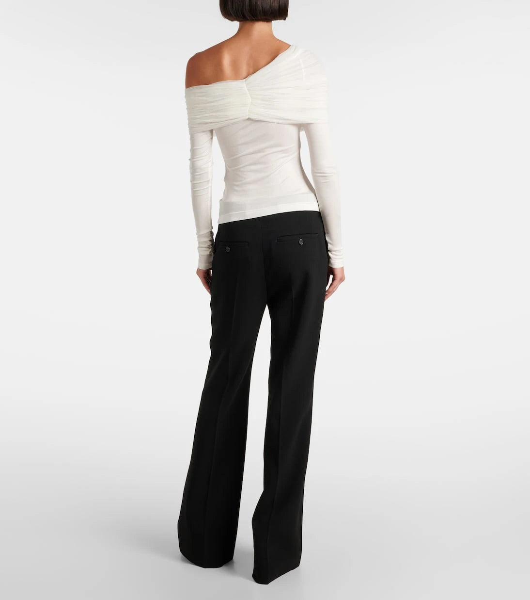Christopher Esber - Sonora Veiled off-shoulder top