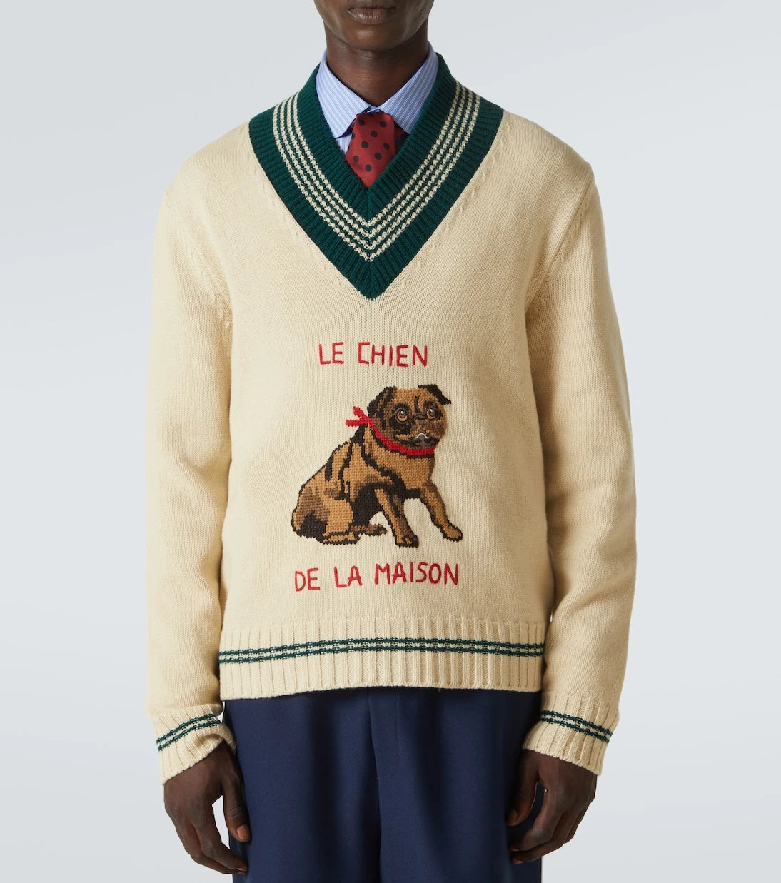 Valentino - Wool jacquard sweater