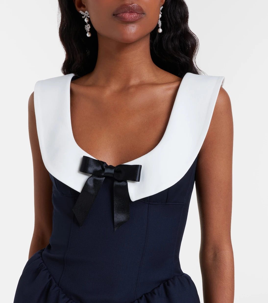 Shushu/Tong - Bow-detail wool minidress