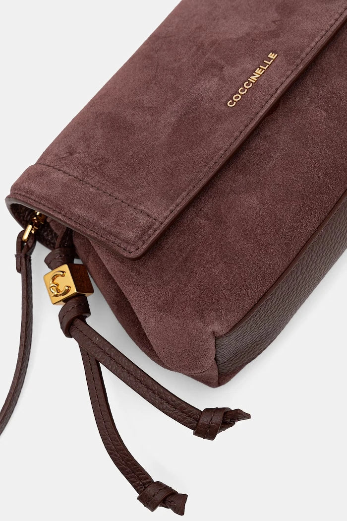 Coccinelle kadın süet crossbody çanta