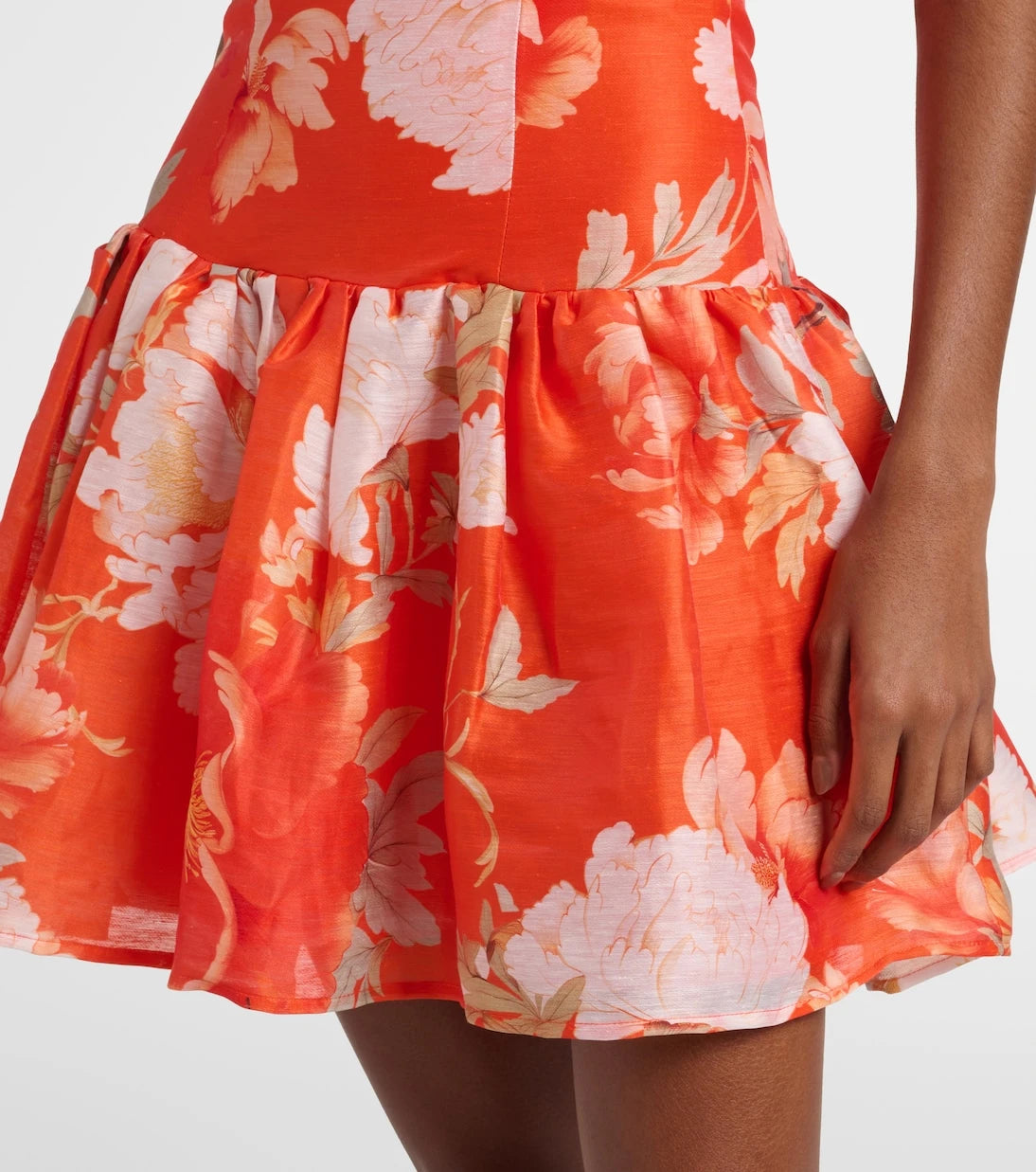 Leo Lin - Lorena floral ruffled minidress