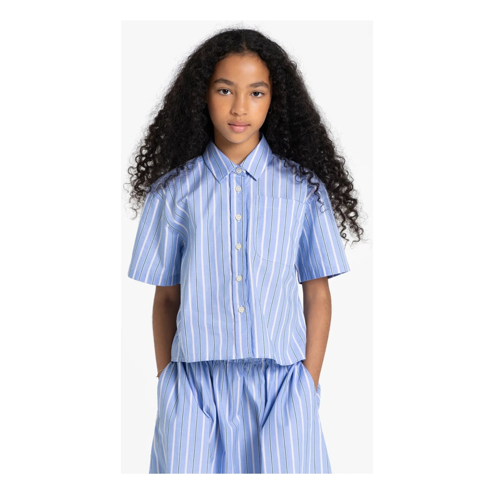 Finger in the nose - Harper Striped Shirt | Steel