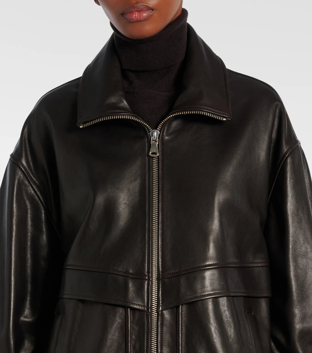Nour Hammour - Beck leather bomber jacket