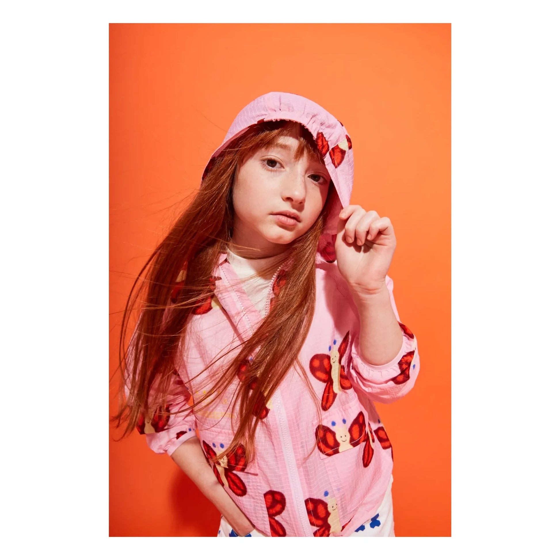 Wynken - Butterflies Waterproof Jacket | Pink
