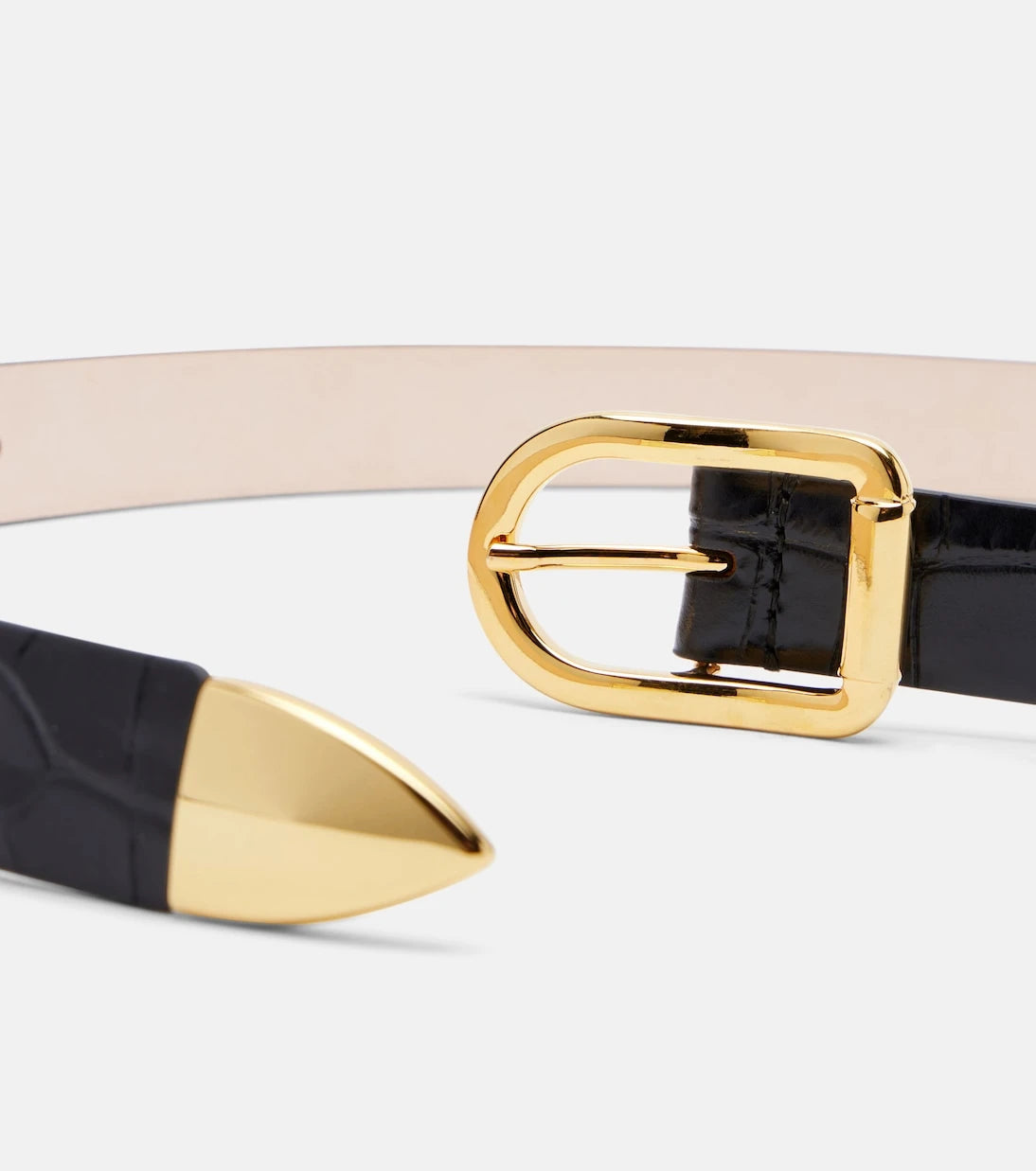Déhanche - Mija croc-effect leather belt