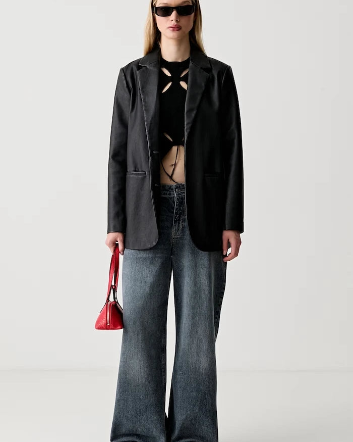 Karl Lagerfeld Jeans kadın wide leg kot pantolon