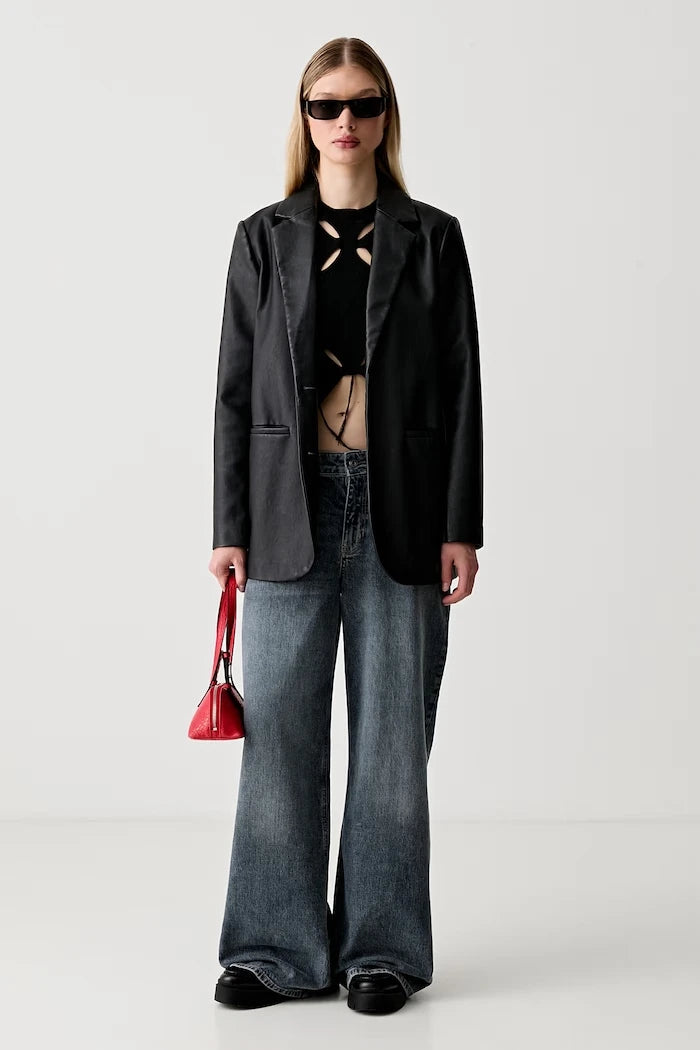 Karl Lagerfeld Jeans kadın wide leg kot pantolon