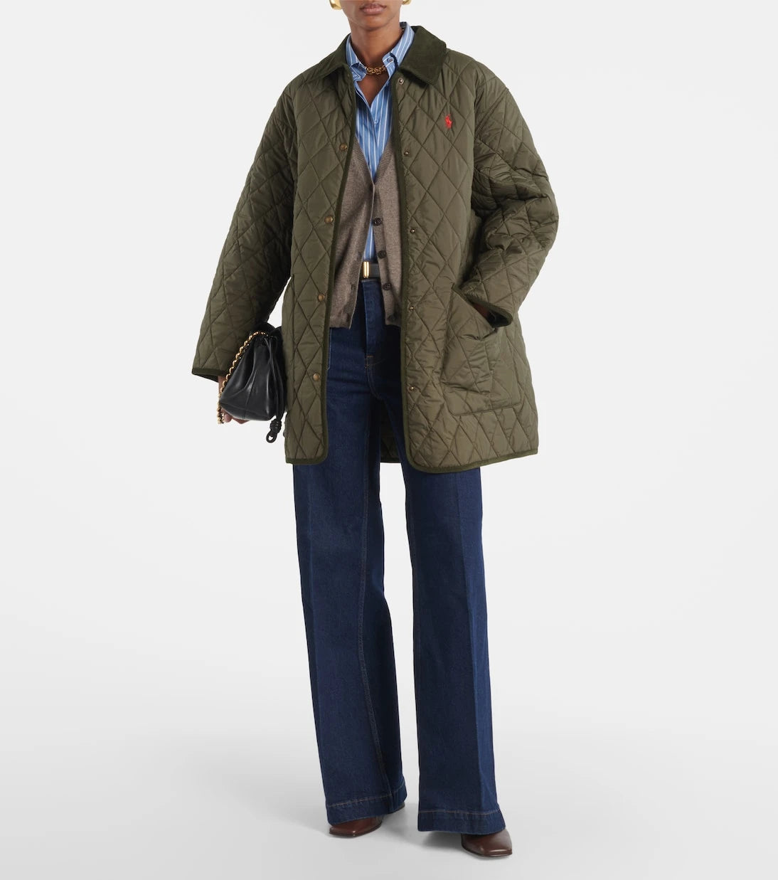 Polo Ralph Lauren - Quilted corduroy-trimmed jacket