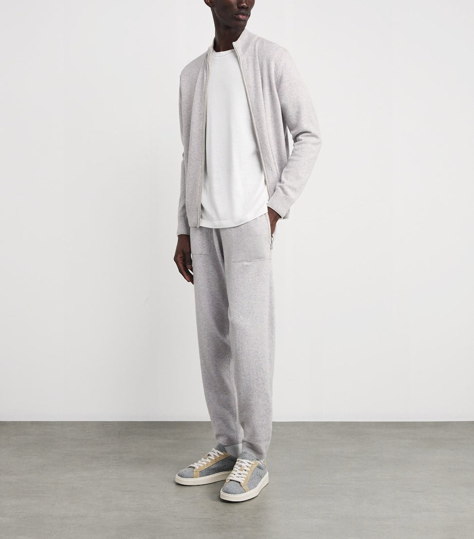 Eleventy Grey Cashmere Cuffed Sweatpants