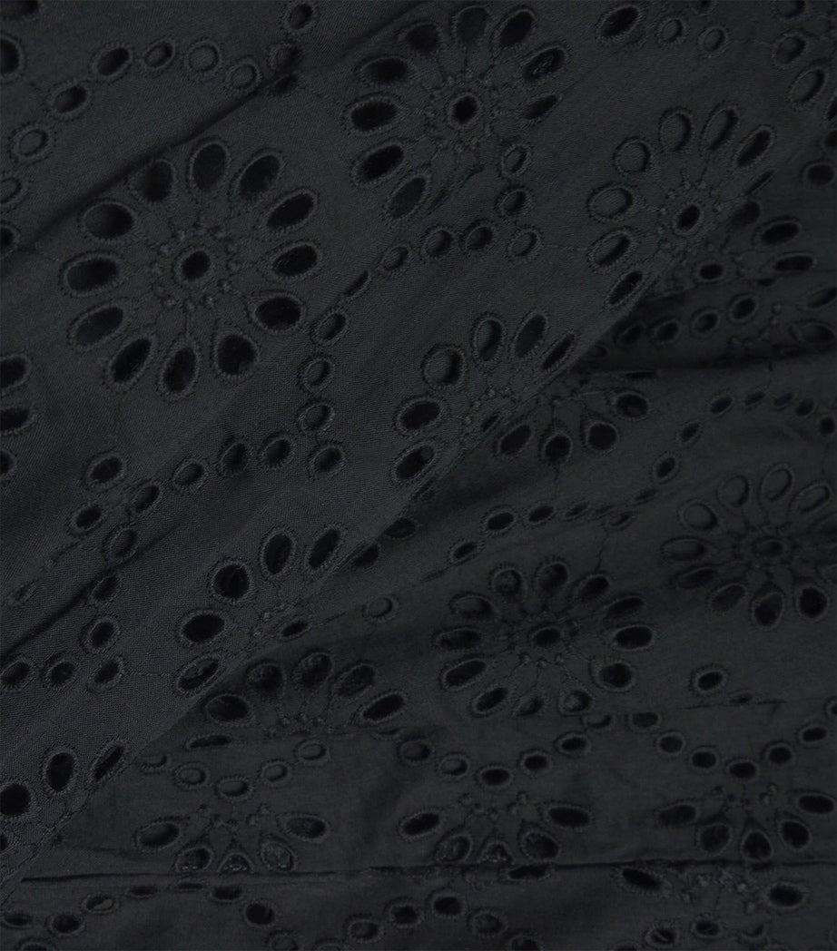 PAIGE Black Cotton Morel Maxi Dress