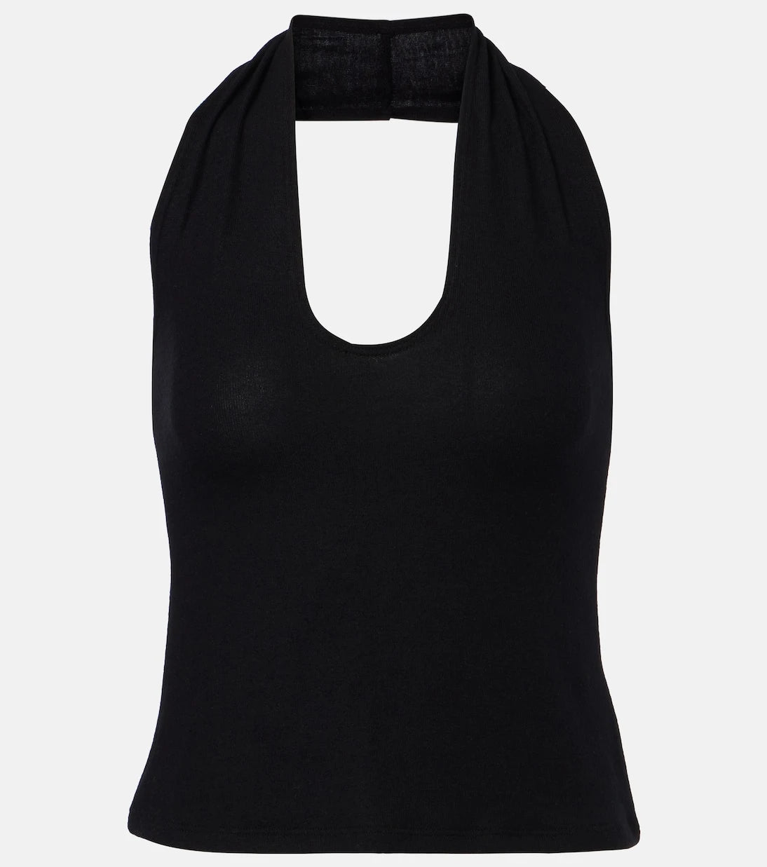 Leset - Lauren halterneck jersey top